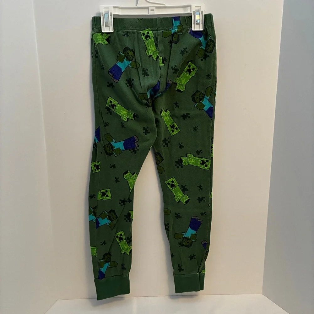 Old Navy Boy's Snug-Fit Minecraft Pajama Set Green Size XL (12)